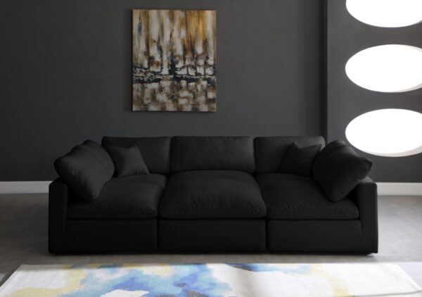 Plush 105" Velvet Upholstered Standard Comfort 6pc. Modular Sectional