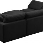 Plush 105" Velvet Upholstered Standard Comfort 6pc. Modular Sectional