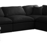 Plush 140" Velvet Upholstered Standard Comfort 7pc. Modular Sectional