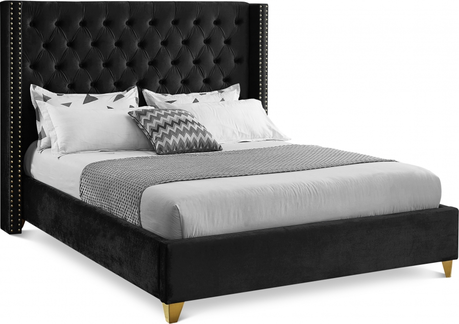 Barolo Velvet Upholstered Bed