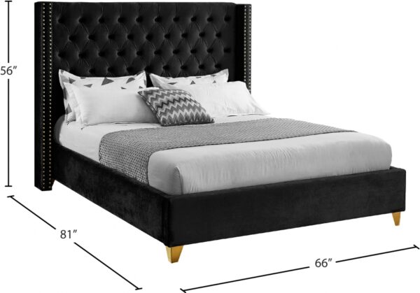 Barolo Velvet Upholstered Bed