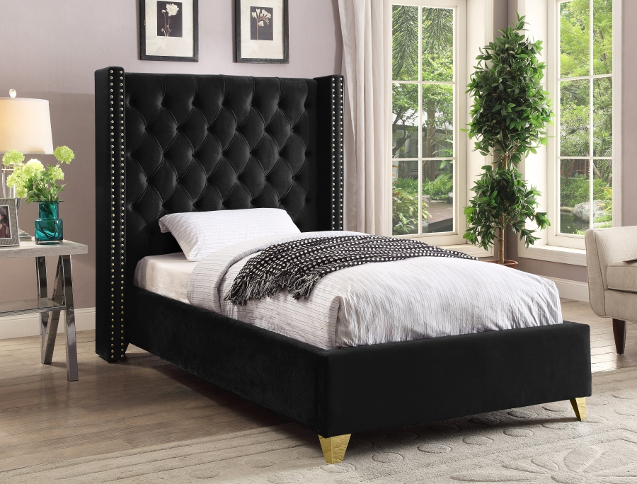 Barolo Velvet Upholstered Bed