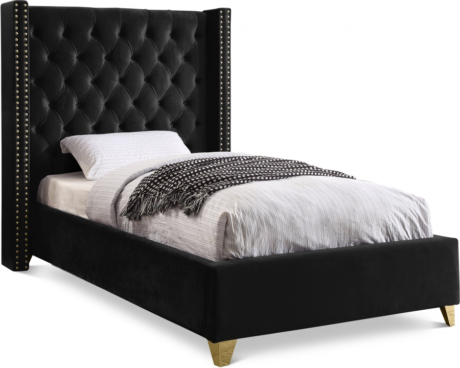 Barolo Velvet Upholstered Bed