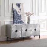 Glitz Wood And Iron Sideboard / Buffet