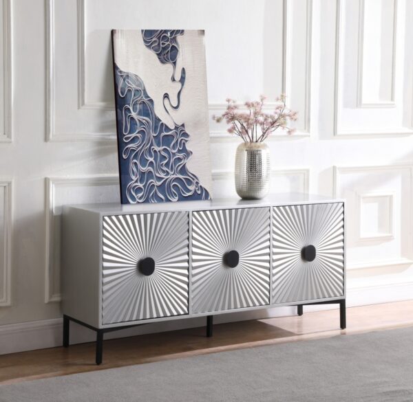Glitz Wood And Iron Sideboard / Buffet