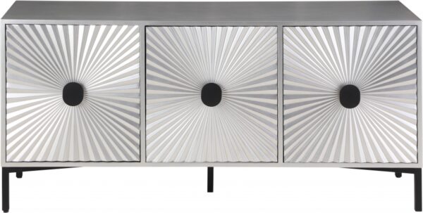 Glitz Wood And Iron Sideboard / Buffet