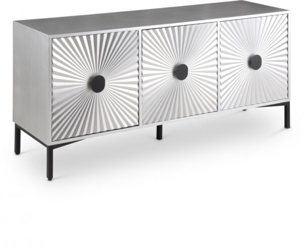 Glitz Wood And Iron Sideboard / Buffet