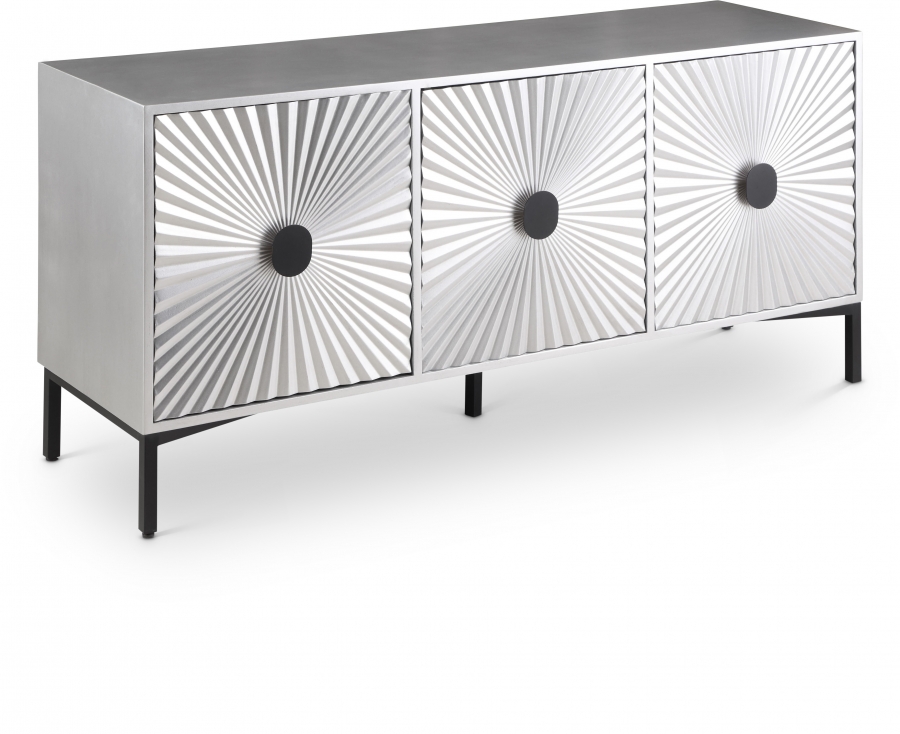 Glitz Wood And Iron Sideboard / Buffet