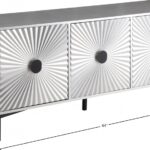 Glitz Wood And Iron Sideboard / Buffet