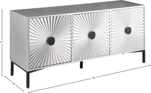 Glitz Wood And Iron Sideboard / Buffet