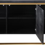 Sherwood Oak Veneer And Iron Sideboard / Buffet
