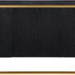 Sherwood Oak Veneer And Iron Sideboard / Buffet
