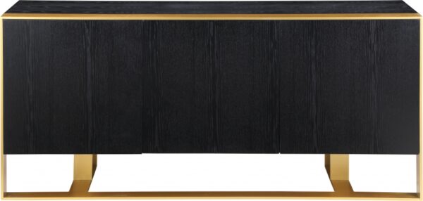Sherwood Oak Veneer And Iron Sideboard / Buffet