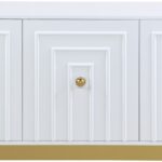 Cosmopolitan Lacquer Finish And Stainless Steel Sideboard / Buffet