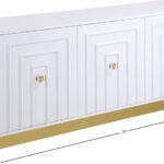 Cosmopolitan Lacquer Finish And Stainless Steel Sideboard / Buffet