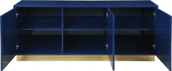 Cosmopolitan Lacquer Finish And Stainless Steel Sideboard / Buffet