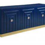 Cosmopolitan Lacquer Finish And Stainless Steel Sideboard / Buffet