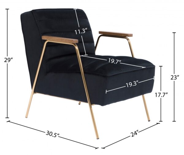 Woodford Velvet Upholstered Accent Chair