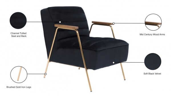 Woodford Velvet Upholstered Accent Chair