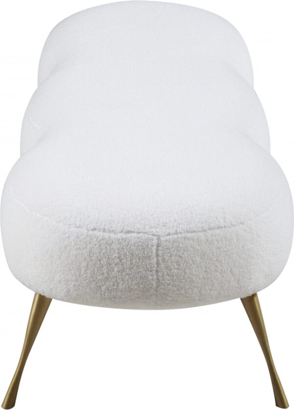 Nube Faux Sheepskin Fur Upholstered Bench