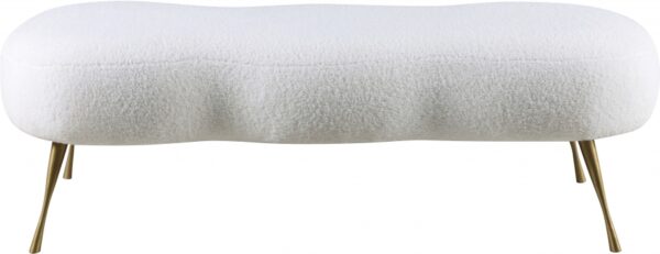 Nube Faux Sheepskin Fur Upholstered Bench
