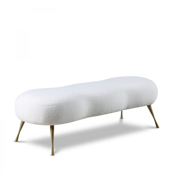 Nube Faux Sheepskin Fur Upholstered Bench