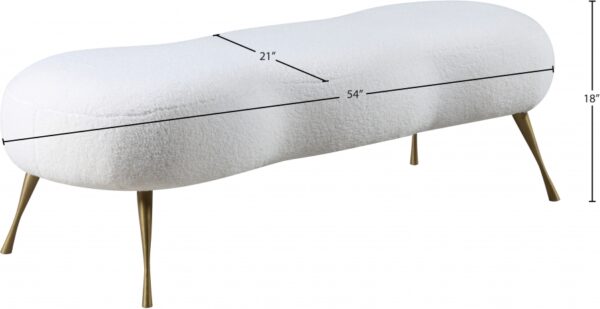 Nube Faux Sheepskin Fur Upholstered Bench