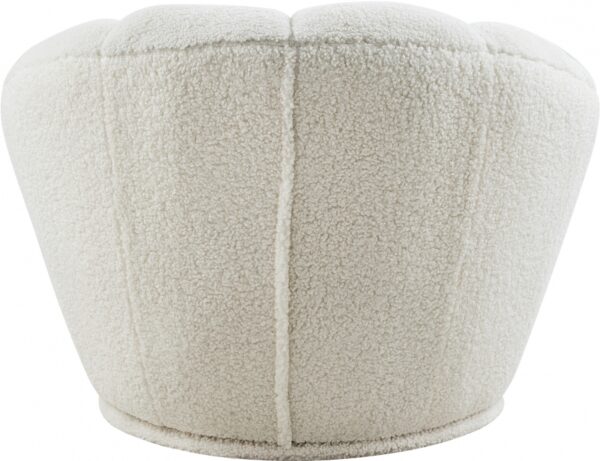 Dream Faux Sheepskin Fur Upholstered Swivel Accent Chair