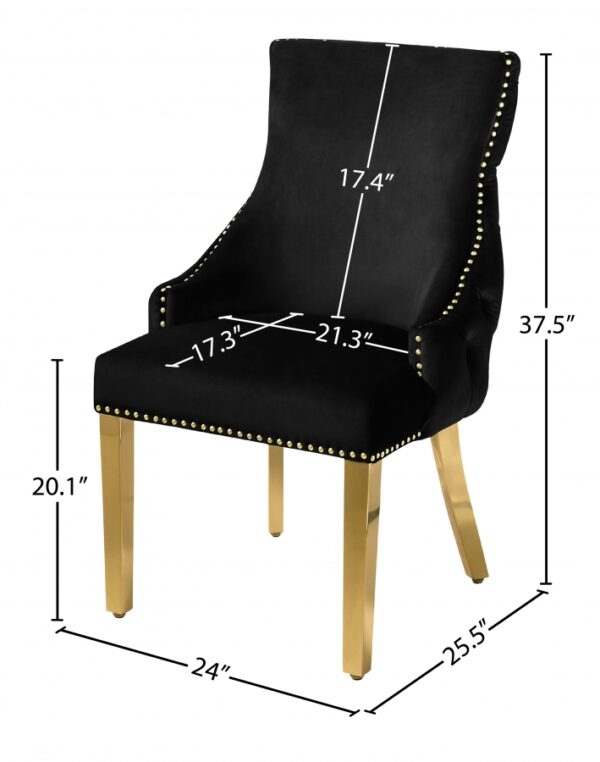Tuft Velvet Upholstered Dining Chair