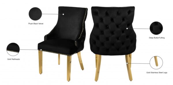Tuft Velvet Upholstered Dining Chair