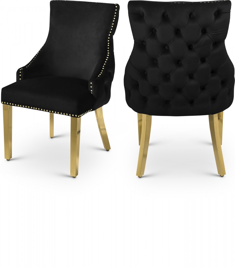 Tuft Velvet Upholstered Dining Chair