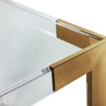 Casper 60" Glass Top, Acrylic And Steel Base Dining Table