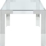 Casper 60" Glass Top, Acrylic And Steel Base Dining Table