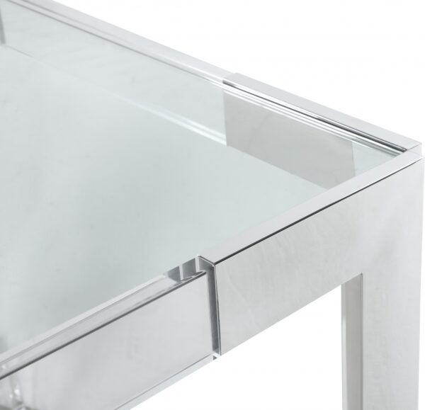 Casper 60" Glass Top, Acrylic And Steel Base Dining Table