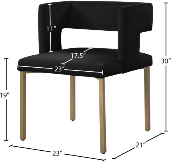 Caleb Velvet Upholstered Dining Chair