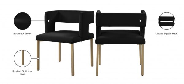 Caleb Velvet Upholstered Dining Chair
