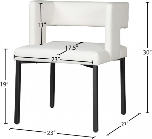 Caleb Vegan Leather Upholstered Dining Chair