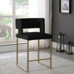Caleb Velvet Upholstered Counter Stool