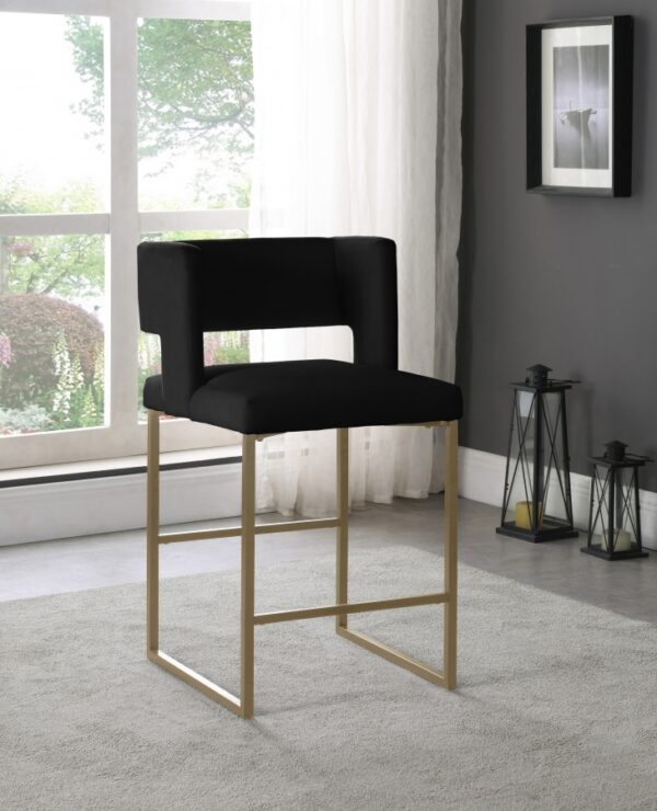 Caleb Velvet Upholstered Counter Stool