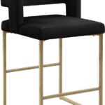 Caleb Velvet Upholstered Counter Stool