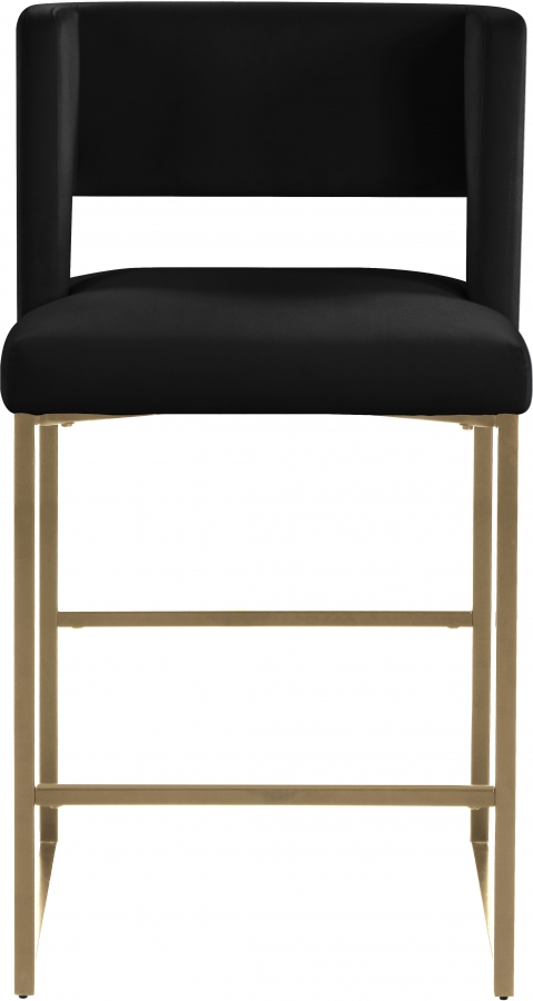 Caleb Velvet Upholstered Counter Stool