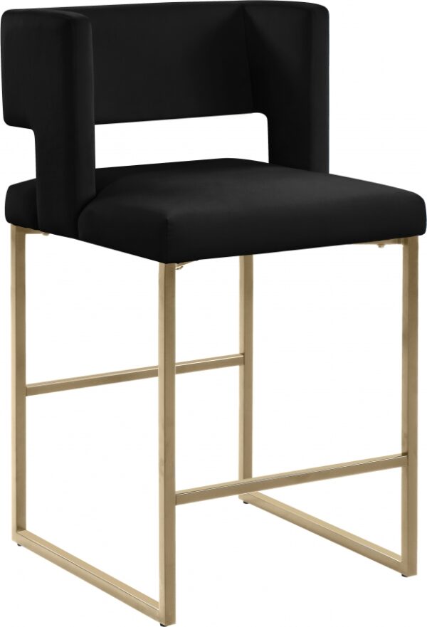 Caleb Velvet Upholstered Counter Stool