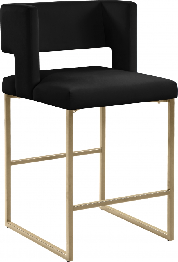 Caleb Velvet Upholstered Counter Stool