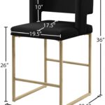 Caleb Velvet Upholstered Counter Stool