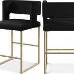 Caleb Velvet Upholstered Counter Stool