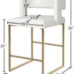 Caleb Vegan Leather Upholstered Counter Stool