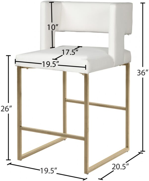 Caleb Vegan Leather Upholstered Counter Stool