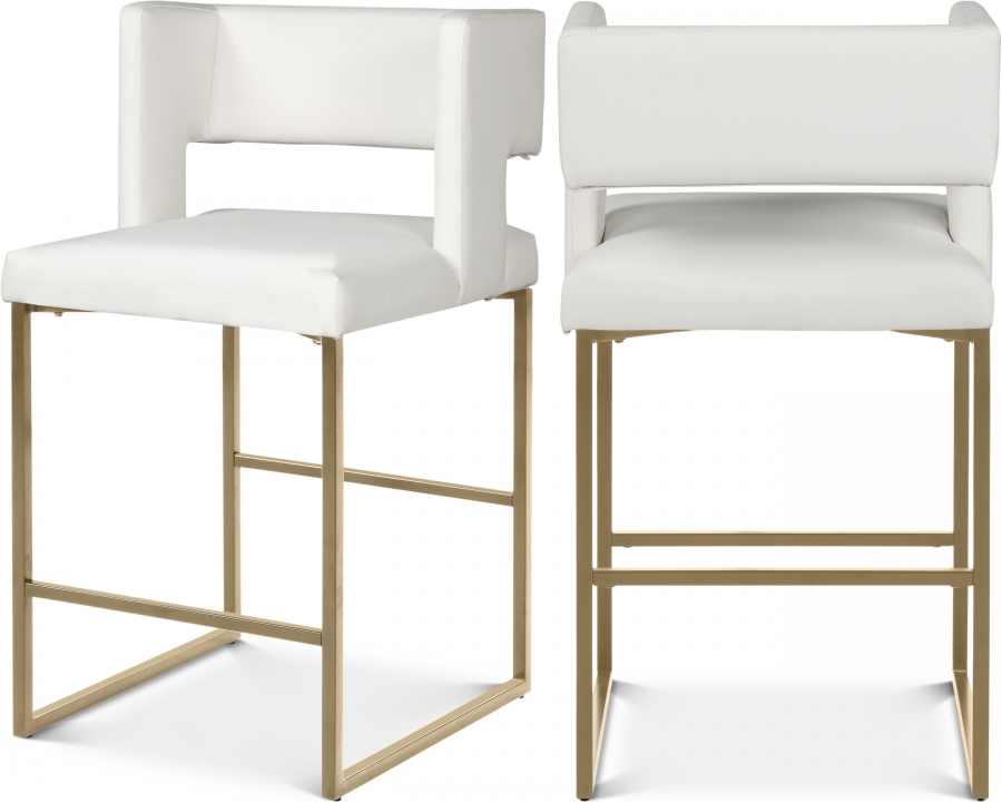 Caleb Vegan Leather Upholstered Counter Stool