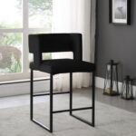 Caleb Velvet Upholstered Counter Stool