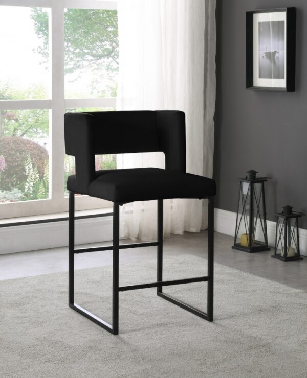 Caleb Velvet Upholstered Counter Stool